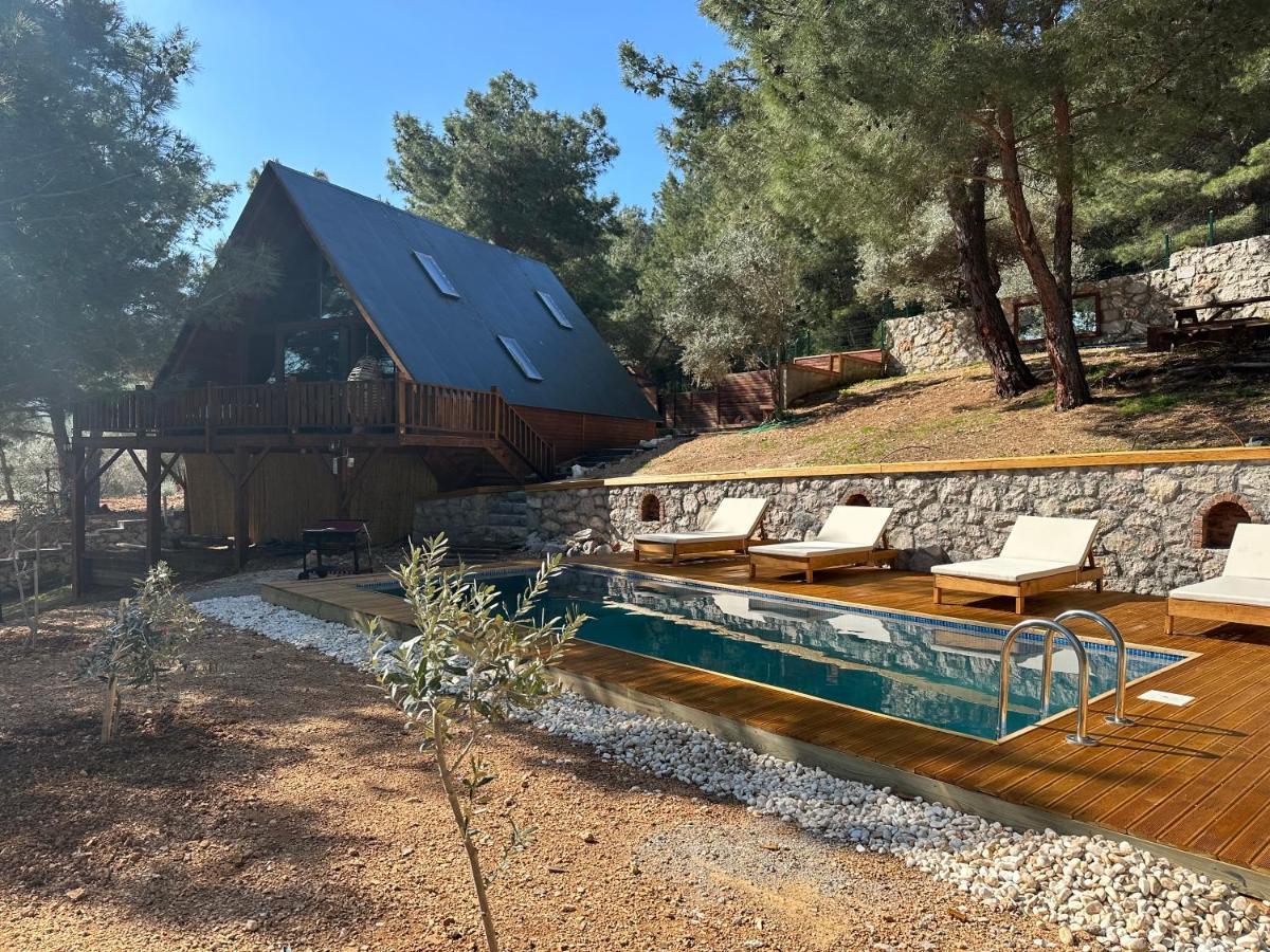 Panurlawoodenhouse Oezel Havuz& Sauna Mavi Ngoại thất bức ảnh